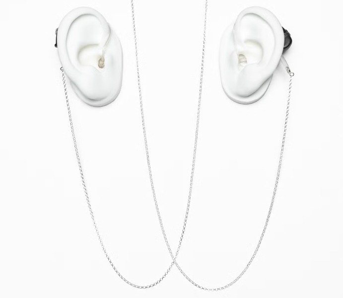 MIMITAKARA Rolo 摩登助聽器防掉項鍊夾│需搭配透明固定套2只