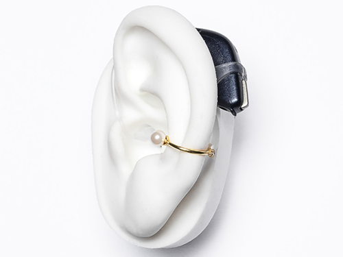 MIMITAKARA 耳夾式珍珠助聽器摩登防掉環/助聽器固定環│需搭配透明固定套1只